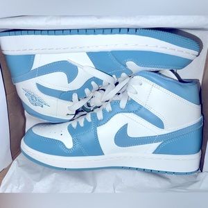 Womens Jordan 1 Mid university blue Size 7.5 BRAND NEW!